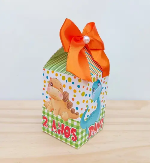 Caixa Milk Dino Baby Menino Personalizada
