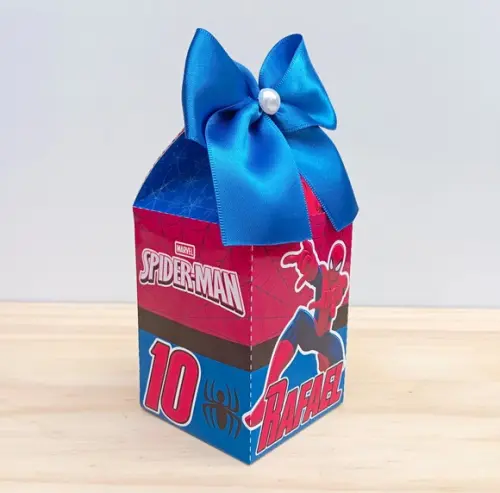 Caixa Milk Homem Aranha Personalizada