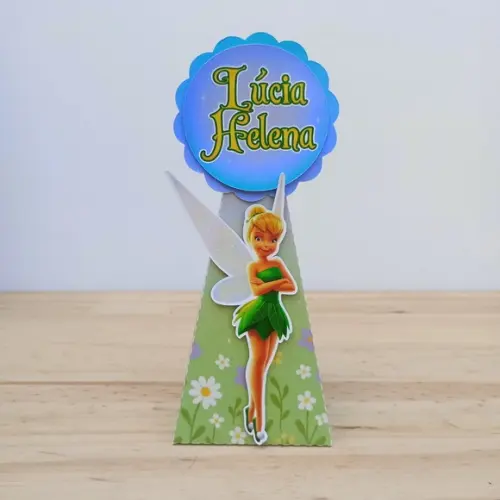 Caixa Pirâmide Cone Tinkerbell Disney Fadas Personalizada