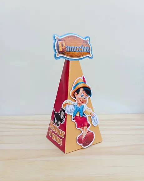 Caixa Pirâmide do Pinóquio Personalizada