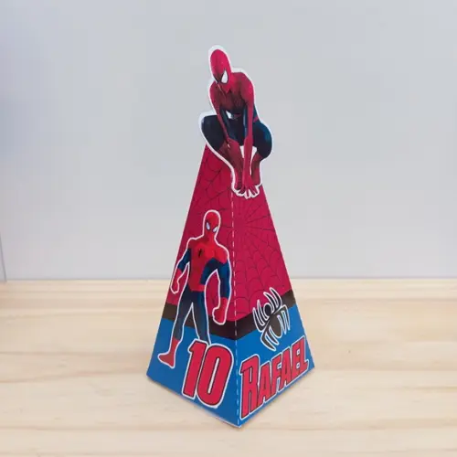 Caixa Pirâmide Homem Aranha Personalizada