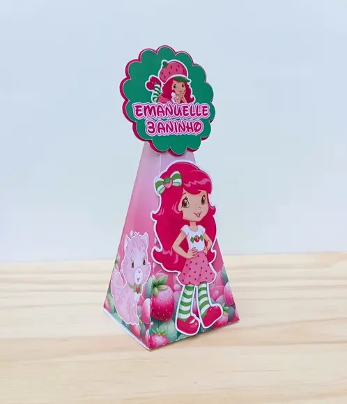 Caixa Pirâmide Moranguinho Personalizada
