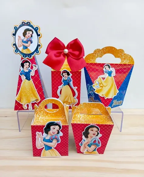 Kit 15 Caixas Branca de Neve Personalizada