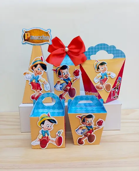 Kit 15 Caixas do Pinóquio Personalizada