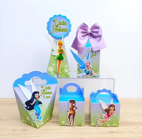 Kit 15 Caixas Disney Fadas Tinker Bell