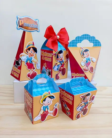 Kit 15 Caixas do Pinóquio Personalizada