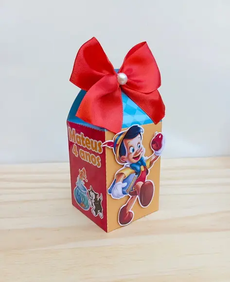 Kit 15 Caixas do Pinóquio Personalizada
