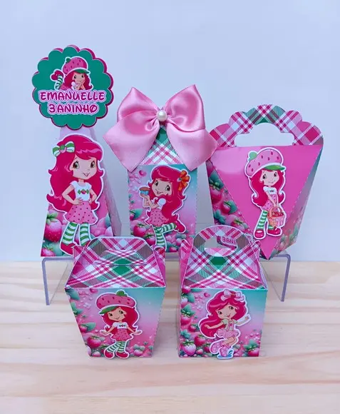 Kit 15 Caixas Moranguinho Personalizada
