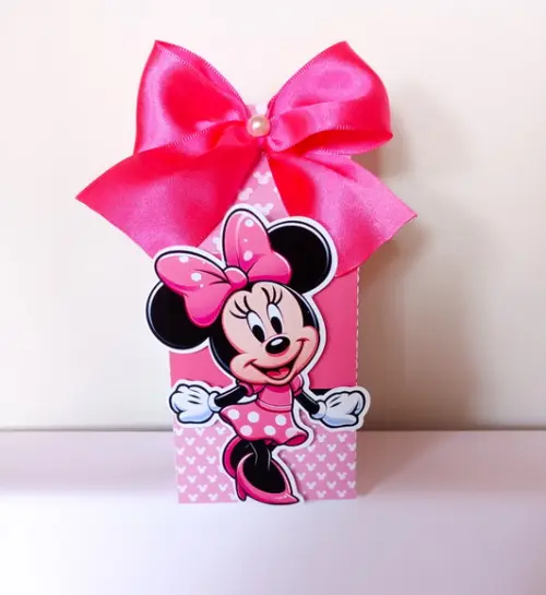 Kit 15 Caixas Personalizadas Minnie Rosa
