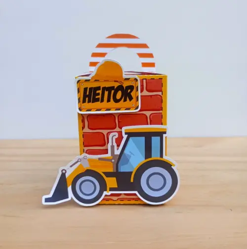 Kit 15 Caixas Tema Construção Personalizadas