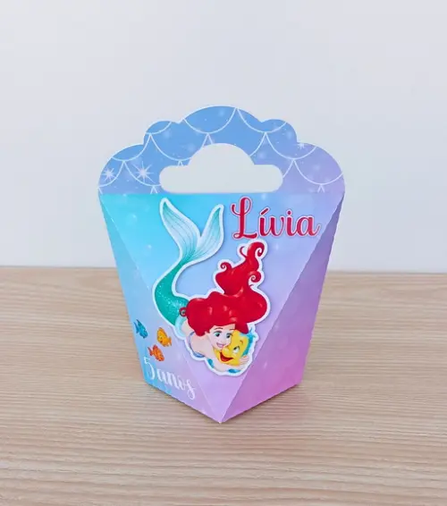 Kit 20 Caixas Ariel a Pequena Sereia Personalizadas