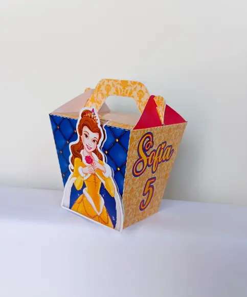 Kit 20 Caixas Personalizadas a Bela e a Fera