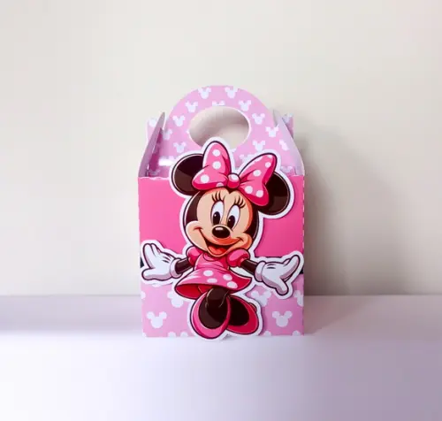 Kit 20 Caixas Personalizadas Minnie Rosa