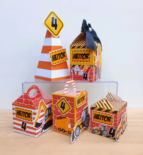 Kit 25 Caixas Construção Personalizadas