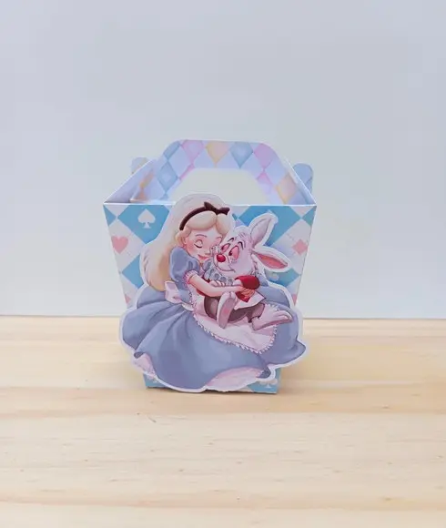 Kit 25 Caixas Personalizadas Alice no País das Maravilhas
