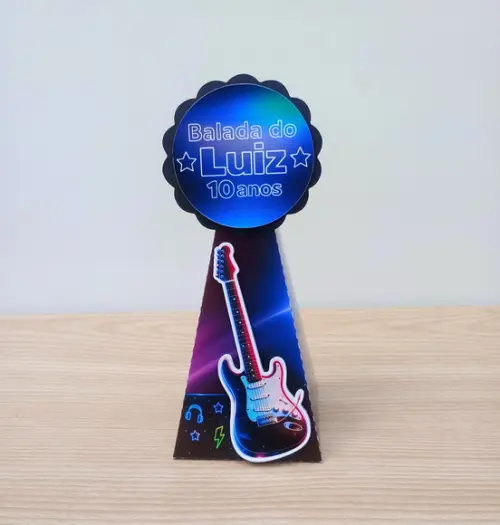 Kit 30 Caixas Balada Infantil Dj Neon Personalizadas