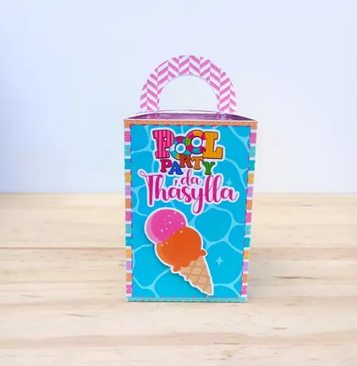 Kit 30 Caixas Pool Party Personalizadas
