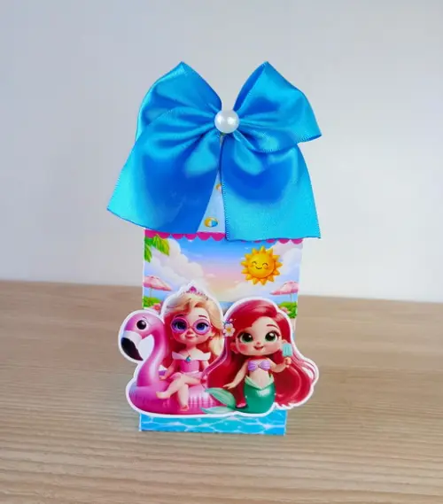 Kit 30 Caixas Princesas Disney Pool Party Personalizadas