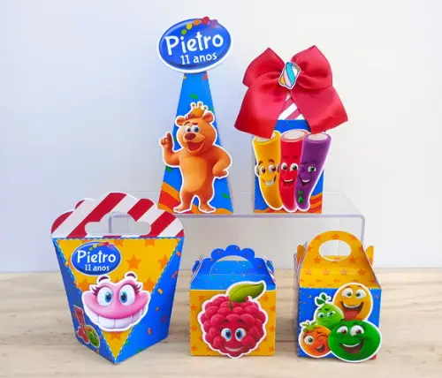 Kit 30 Caixas Tema Fini Personalizadas Menino