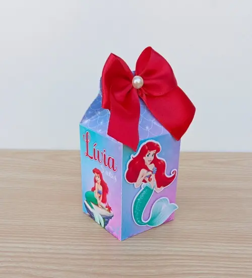 Kit 50 Caixas Ariel a Pequena Sereia Personalizadas