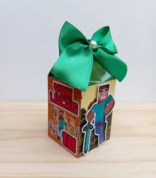 Kit 50 Caixas Minicraft Personalizadas
