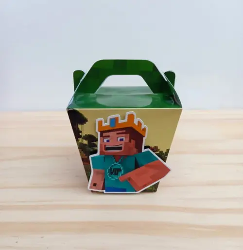 Kit 50 Caixas Minicraft Personalizadas