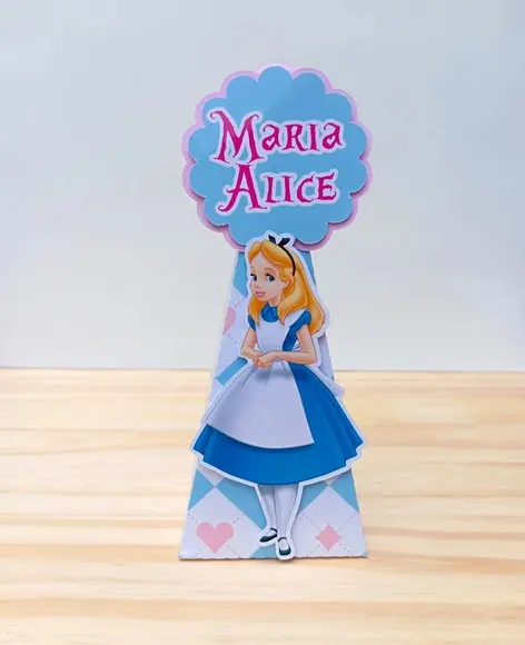 Kit 50 Caixas Personalizadas Alice no País das Maravilhas