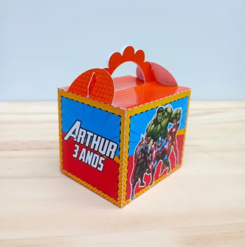 Kit 50 Caixas Vingadores Personalizadas