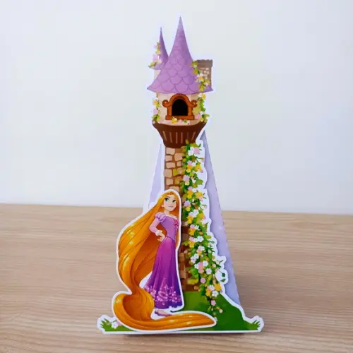 Kit 50 Caixinhas Enroladas Rapunzel Personalizadas Festa
