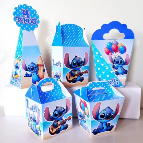 Kit Caixas Personalizadas Stitch (20 Caixas)