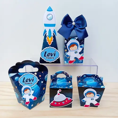 Kit Festa Astronauta Personalizadas- 15 Caixas