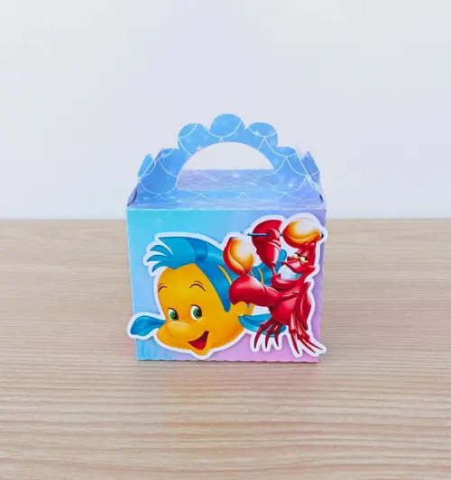 Lembrancinha Ariel Caixa Lanchinho Personalizada