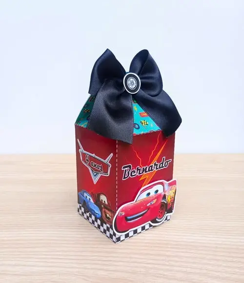 Lembrancinha Caixa Milk Relâmpago Mcqueen-disney Carros