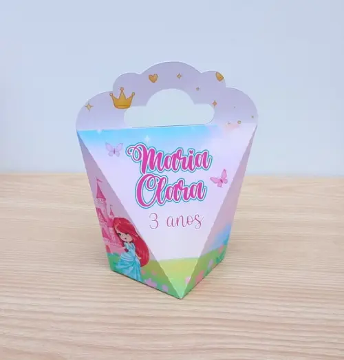 Lembrancinha Princesas Disney Cute Caixa Coração