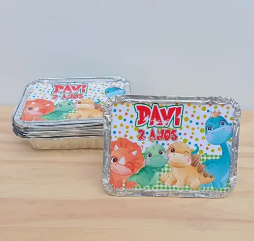 Marmita Personalizada Dino Baby Menino - Lembrancinha Dino