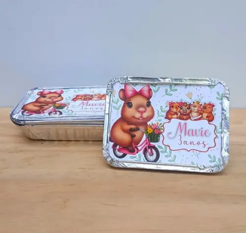 Marmita Personalizada Tema Capivara- Lembrancinha Capivara