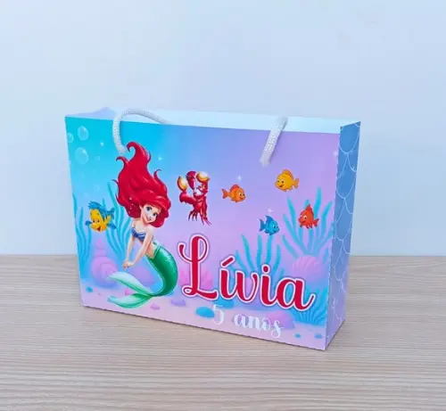 Sacolinha Ariel a Pequena Sereia Personalizadas m
