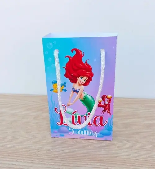Sacolinha Ariel a Pequena Sereia Personalizadas P