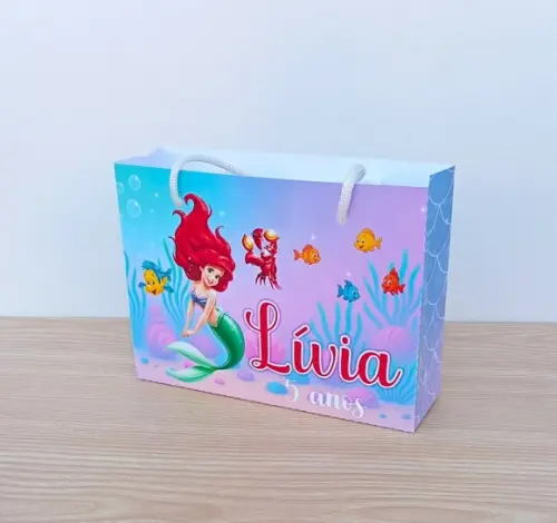 Sacolinha Ariel a Pequena Sereia Personalizadas m