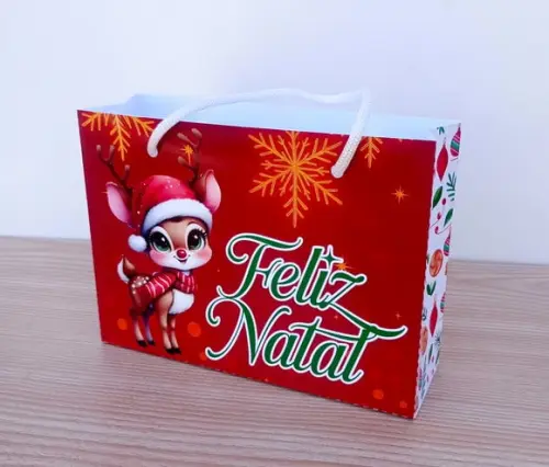 Sacolinha de Natal Personalizada m