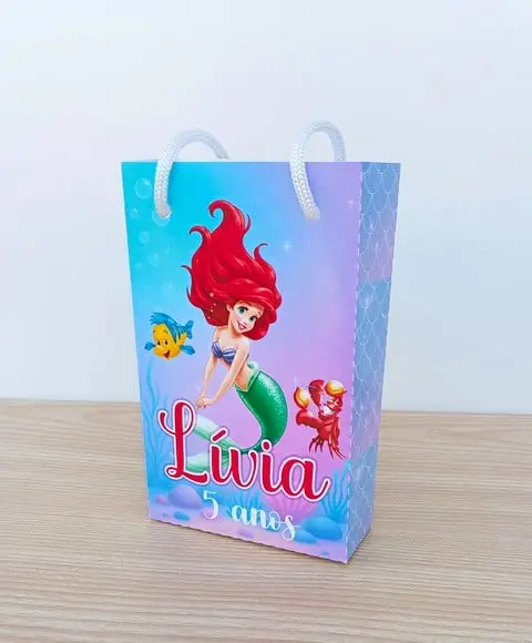 Sacolinha Ariel a Pequena Sereia Personalizadas P
