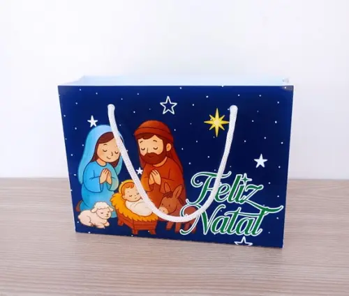 Sacolinha de Natal Cristão Personalizada m