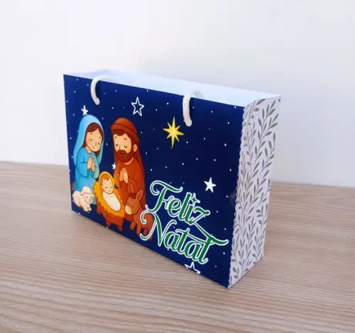 Sacolinha de Natal Cristão Personalizada m