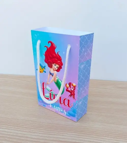 Sacolinha Ariel a Pequena Sereia Personalizadas P