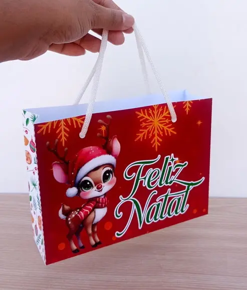 Sacolinha de Natal Personalizada m