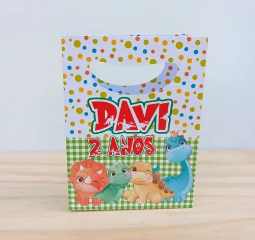 Sacolinha Personalizada Dino Baby Menino
