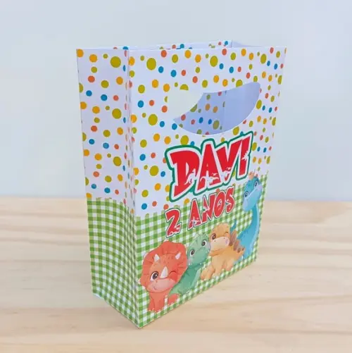 Sacolinha Personalizada Dino Baby Menino