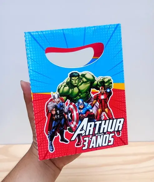 Sacolinha Personalizada Vingadores