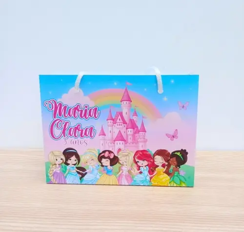 Sacolinha Princesas Disney Cute Personalizadas m