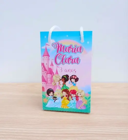 Sacolinha Princesas Disney Cute Personalizadas P